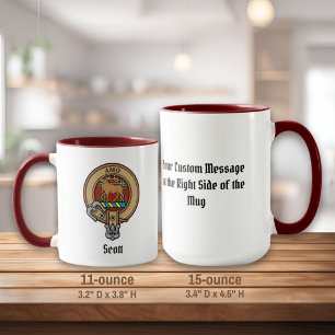Clan Scott Crest sur la Mug Tartan Rouge