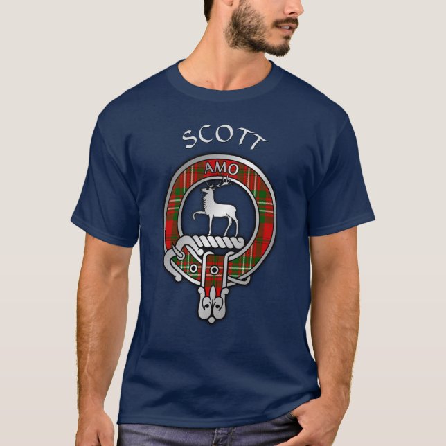 Clan Scott Crest & T-Shirt Tartan (Devant)