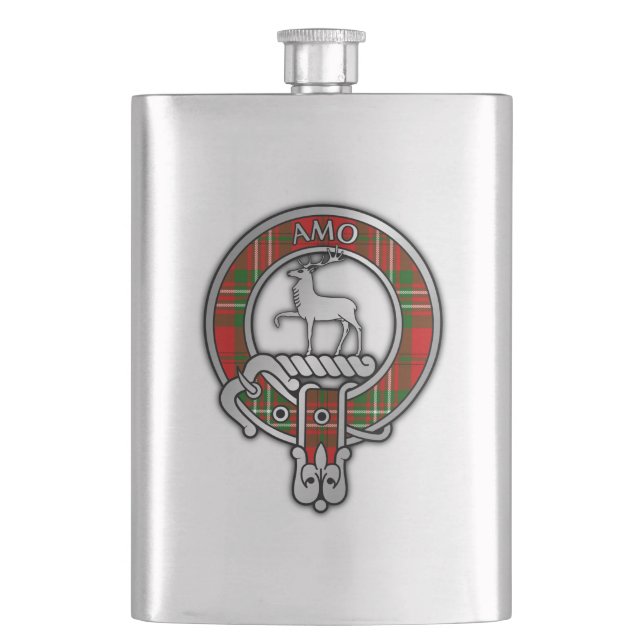 Clan Scott Crest & Tartan Flask (Front)
