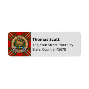 Clan Scott Étiquette Red Tartan