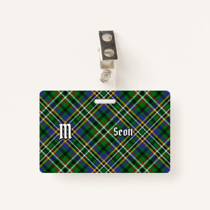 Clan Scott Green Tartan Badge