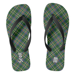 Clan Scott Green Tartan Flip Flops