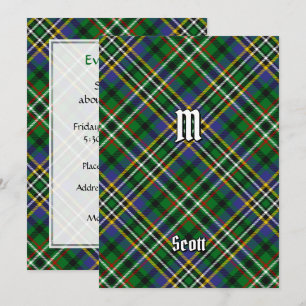 Clan Scott Green Tartan Invitation