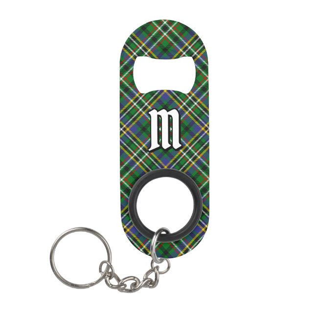 Clan Scott Green Tartan  Keychain Bottle Opener (Front)