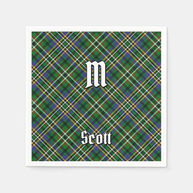 Clan Scott Green Tartan Napkins (Front)
