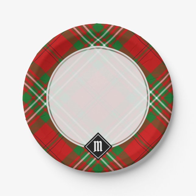 Clan Scott Red Tartan Paper Plates (Front)
