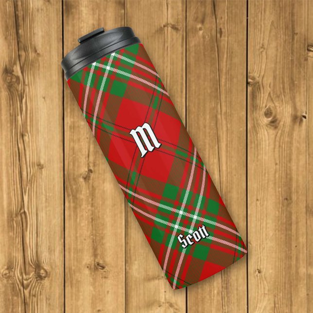 Clan Scott Red Tartan Thermal Tumbler (Creator Uploaded)