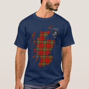 Clan Scott Tartan Carte et T-shirt Crest