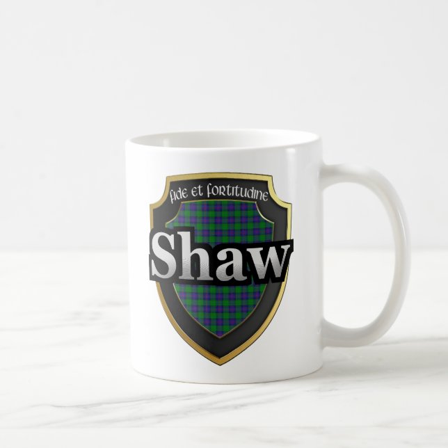 Clan Shaw Scottish Dynasty Tartan Mugs Cups (Right)
