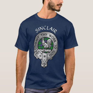 Clan Sinclair Crest & Hunting Tartan T-Shirt