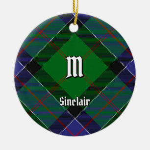 Clan Sinclair Hunting Tartan Ceramic Ornament