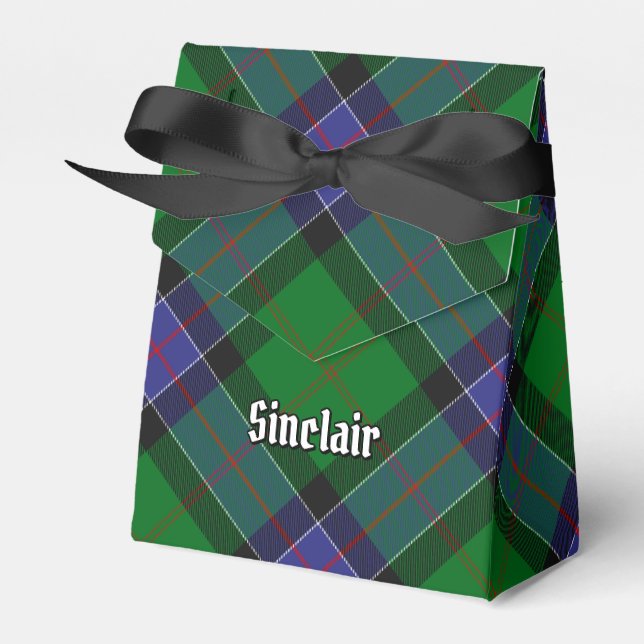Clan Sinclair Hunting Tartan Favor Box (Front Side)