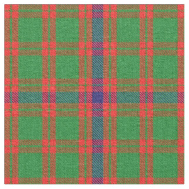 Clan Skene Scottish Tartan Plaid Fabric (Close Up)