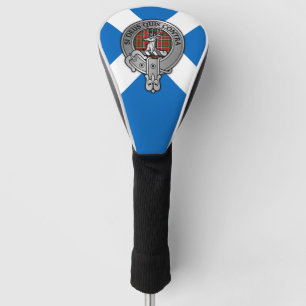 Clan Spens Crest & Tartan on Saltire Golf Head Cover