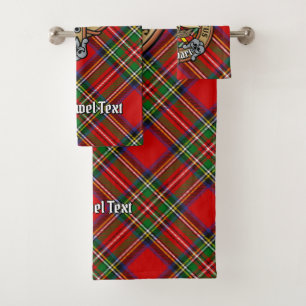 Clan Stewart Crest sur Royal Tartan