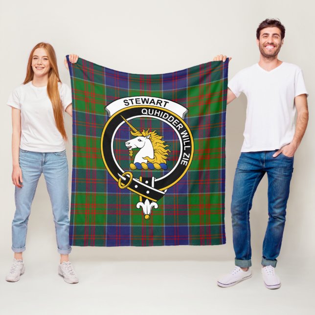 Clan Stewart of Appin Hunting Modern (of Appin) Ta Fleece Blanket (In Situ)