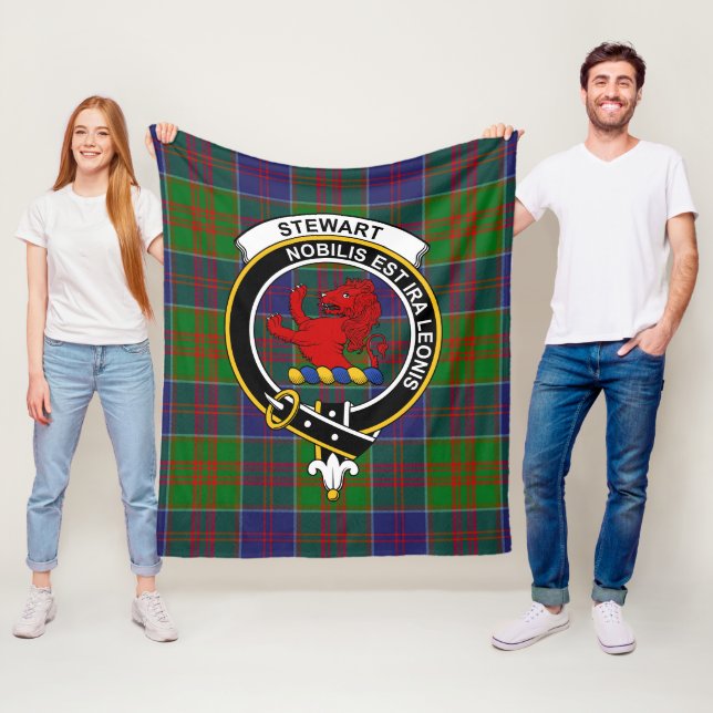 Clan Stewart of Appin Hunting Modern (Stuart) of B Fleece Blanket (In Situ)