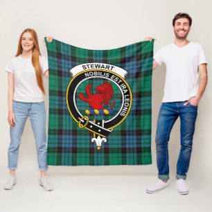 Clan Stewart Old Ancient (Stuart) of Bute Tartan P Fleece Blanket
