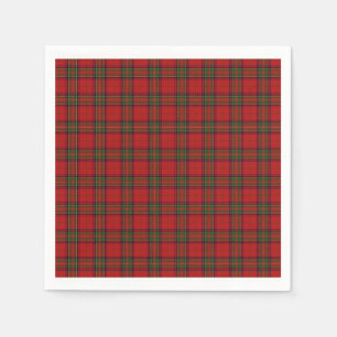 Clan Stewart Royal Scottish Tartan Plaid Pattern Napkin