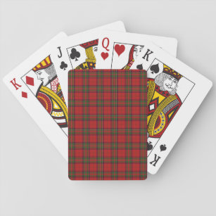 Clan Stewart Royal Scottish Tartan Plaid Pattern Playing Cards
