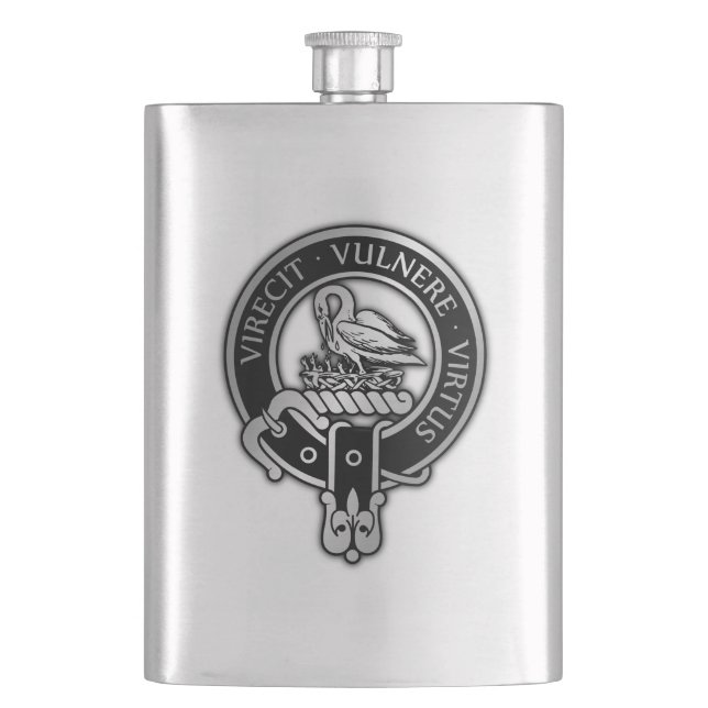 Clan Stewart | Stuart Crest  Flask (Front)