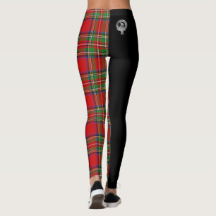 Clan Stewart Stuart Crest & Tartan Leggings