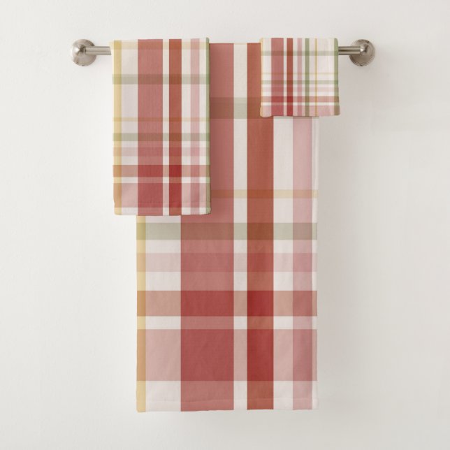 Clan Stewart Tartan Bath Towel Set (Insitu)