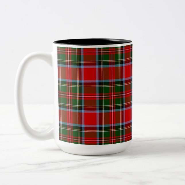 Clan Stewart Tartan Coffee Mug (Gauche)