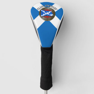 Clan Stewart Tartan Knot & Flag Golf Head Cover