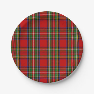 Clan Stewart Tartan Paper Plate