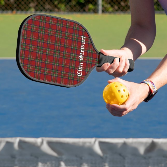 Clan Stewart Tartan Personalized Pickleball Paddle (Insitu)