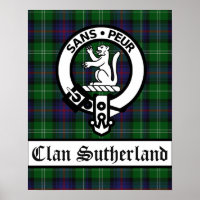 Clan Sutherland Crest Badge & Tartan