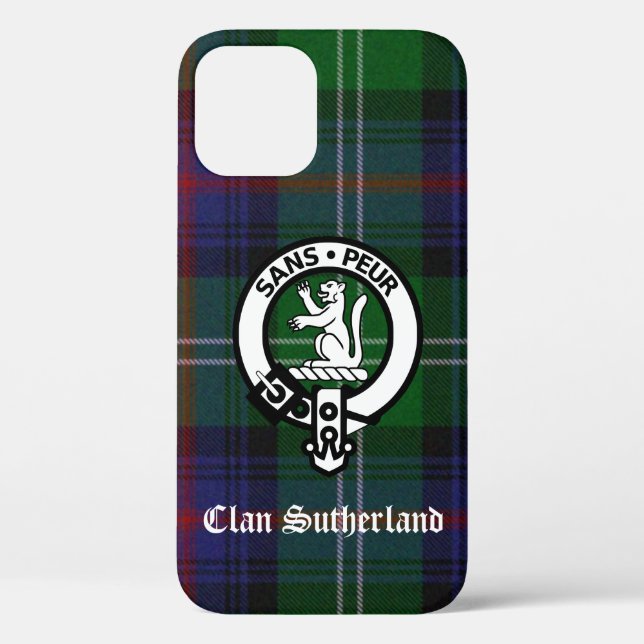Clan Sutherland Crest & Tartan Case-Mate iPhone Case (Back)