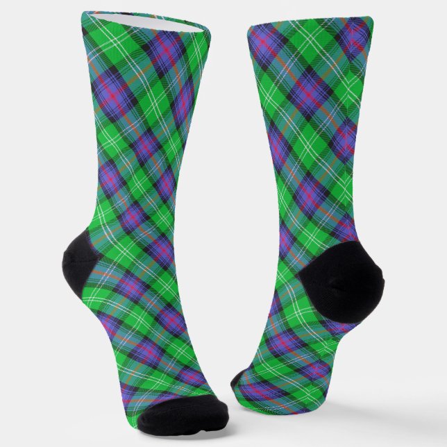 Clan Sutherland Tartan Socks (Angled)