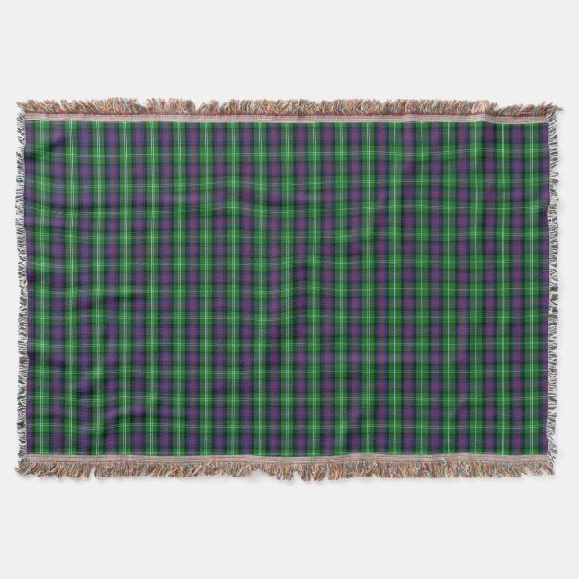 Clan Sutherland Tartan Throw Blanket (Front)