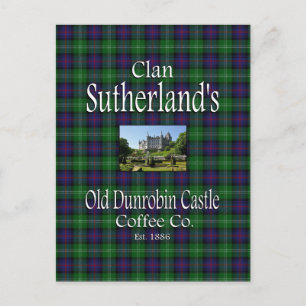 Clan Sutherland's Old Dunrobin Castle Coffee Co. Postcard