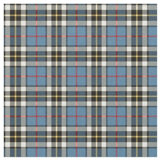 Clan Thompson Blue Dress Tartan Fabric (Close Up)