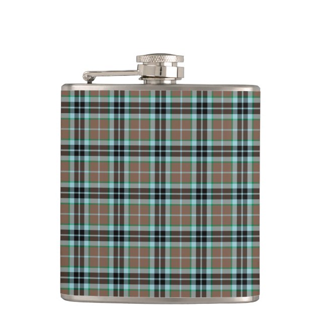 Clan Thompson Scottish Hunting Tartan Hip Flask (Front)