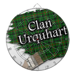 Clan Urquhart Paint Brush Scottish Tartan Dartboard
