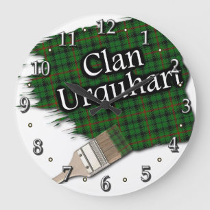 Clan Urquhart Tartan Paint Brush Clock