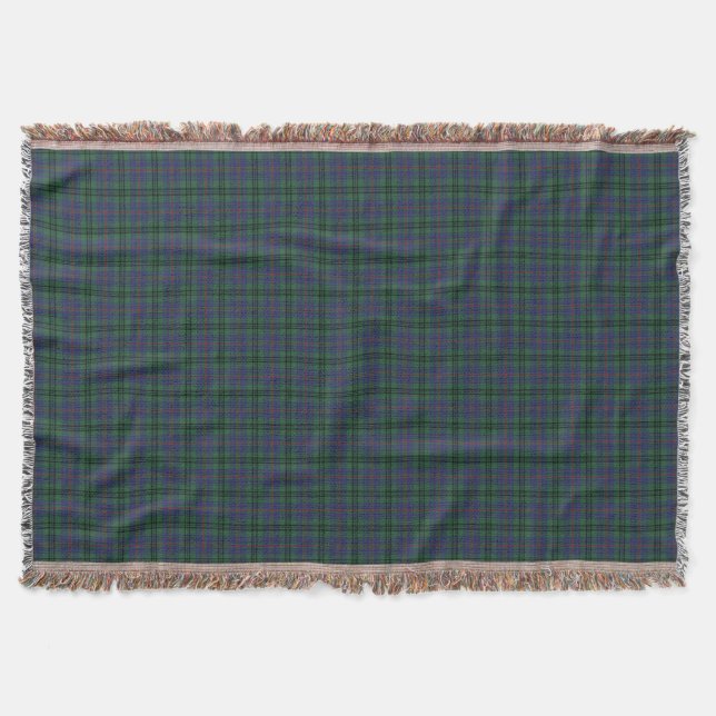 Clan Walker Tartan Throw Blanket (Front)