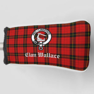 Clan Wallace Crest Badge and Tartan  Golf Head Cover