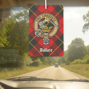 Clan Wallace Crest over Tartan Air Freshener