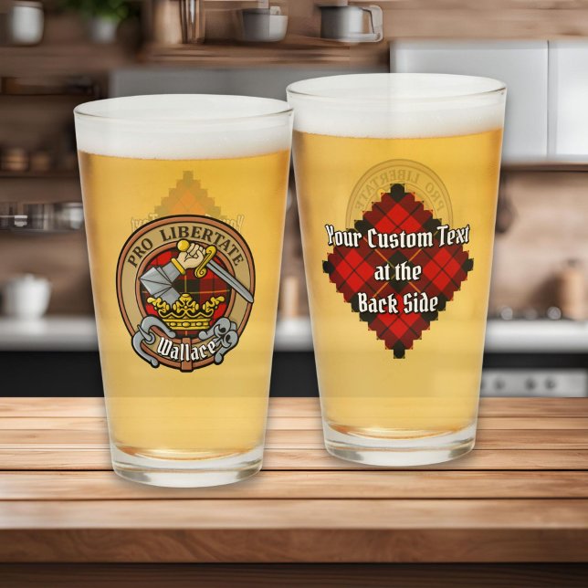 Clan Wallace Crest over Tartan Glass (Creator Uploaded)