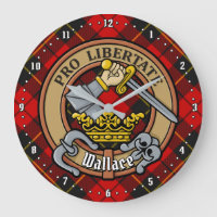 Clan Wallace Crest over Tartan