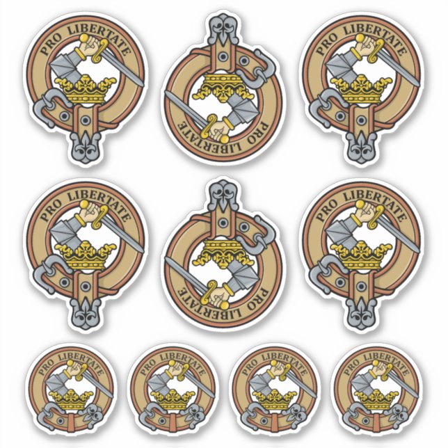 Clan Wallace Crest Sticker Set (Front)