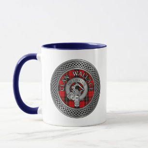 Clan Wallace Crest & Tartan Knot Mug