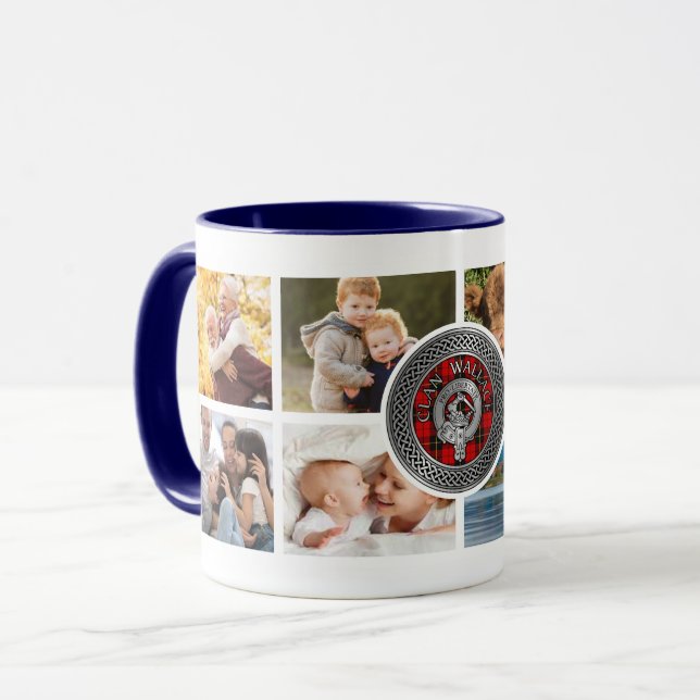 Clan Wallace Personalized Family Mug (Front Left)