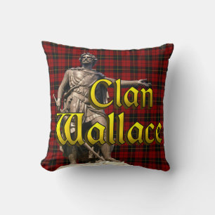 Clan Wallace Scottish Freedom Throw Pillow