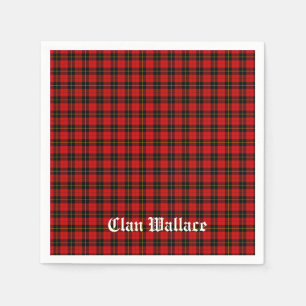 Clan Wallace Tartan and Text Napkin